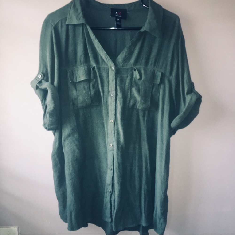 ALC button up Utility top